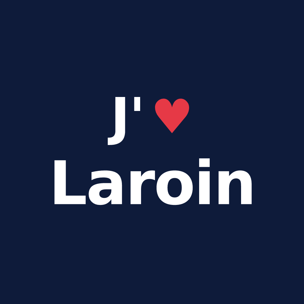 T-shirt personnalisé Laroin — design J'aime Laroin