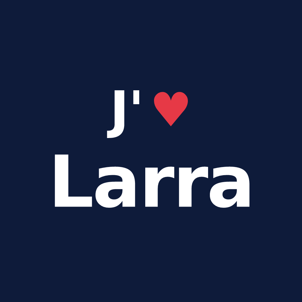 T-shirt personnalisé Larra — design J'aime Larra