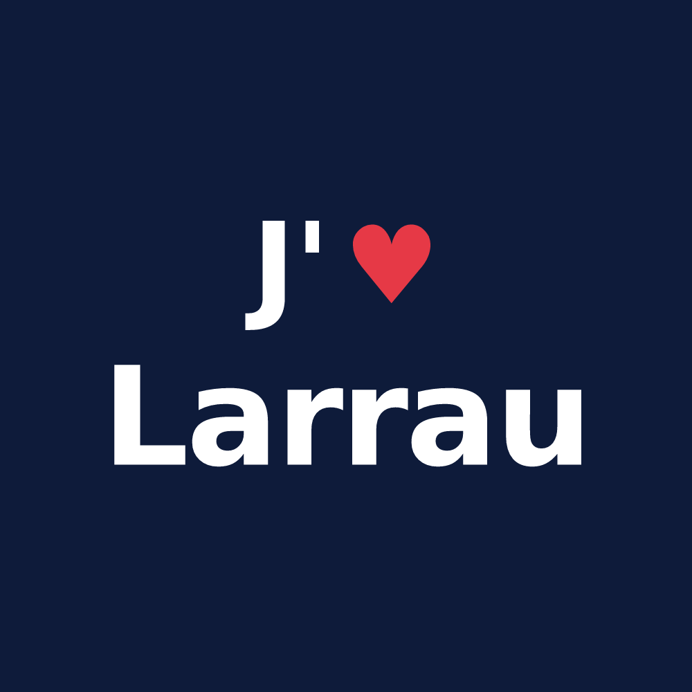 T-shirt personnalisé Larrau — design J'aime Larrau