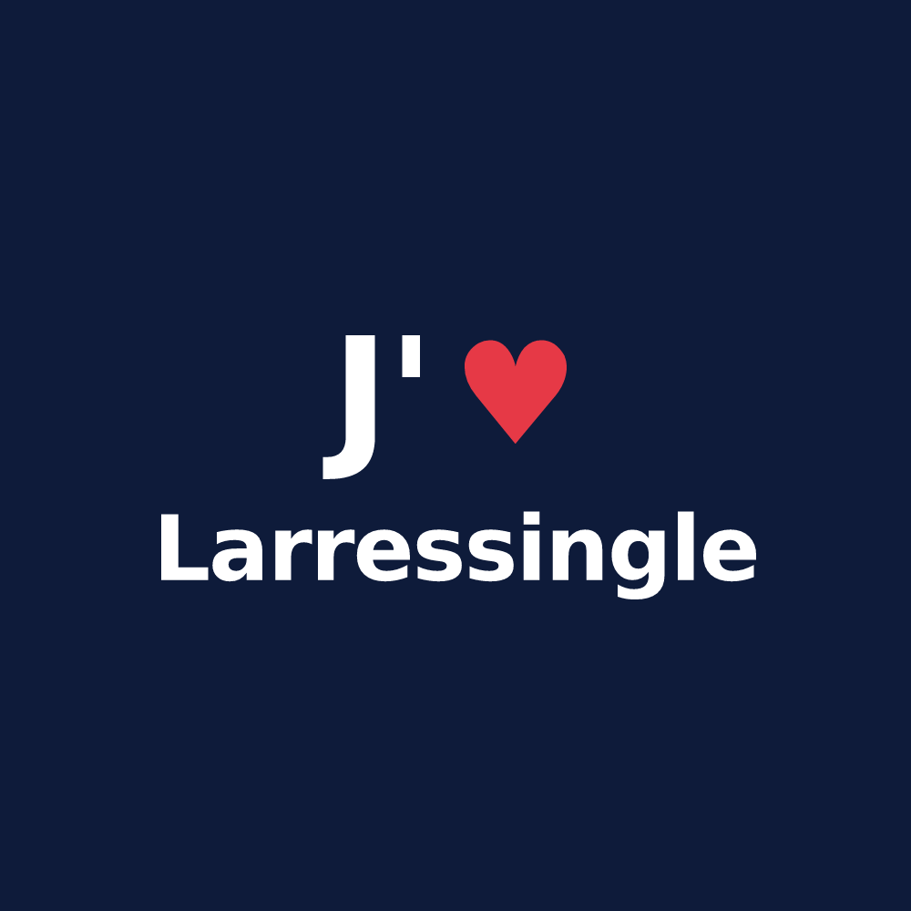 T-shirt personnalisé Larressingle — design J'aime Larressingle