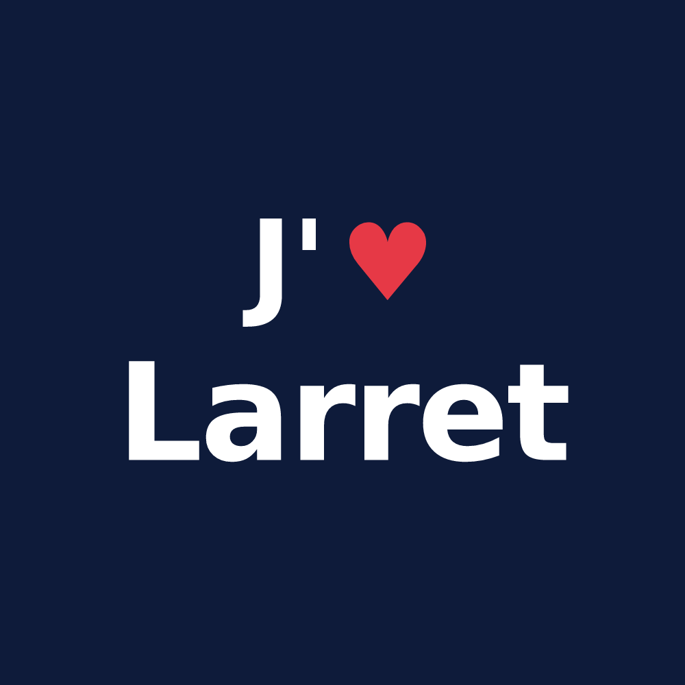 T-shirt personnalisé Larret — design J'aime Larret