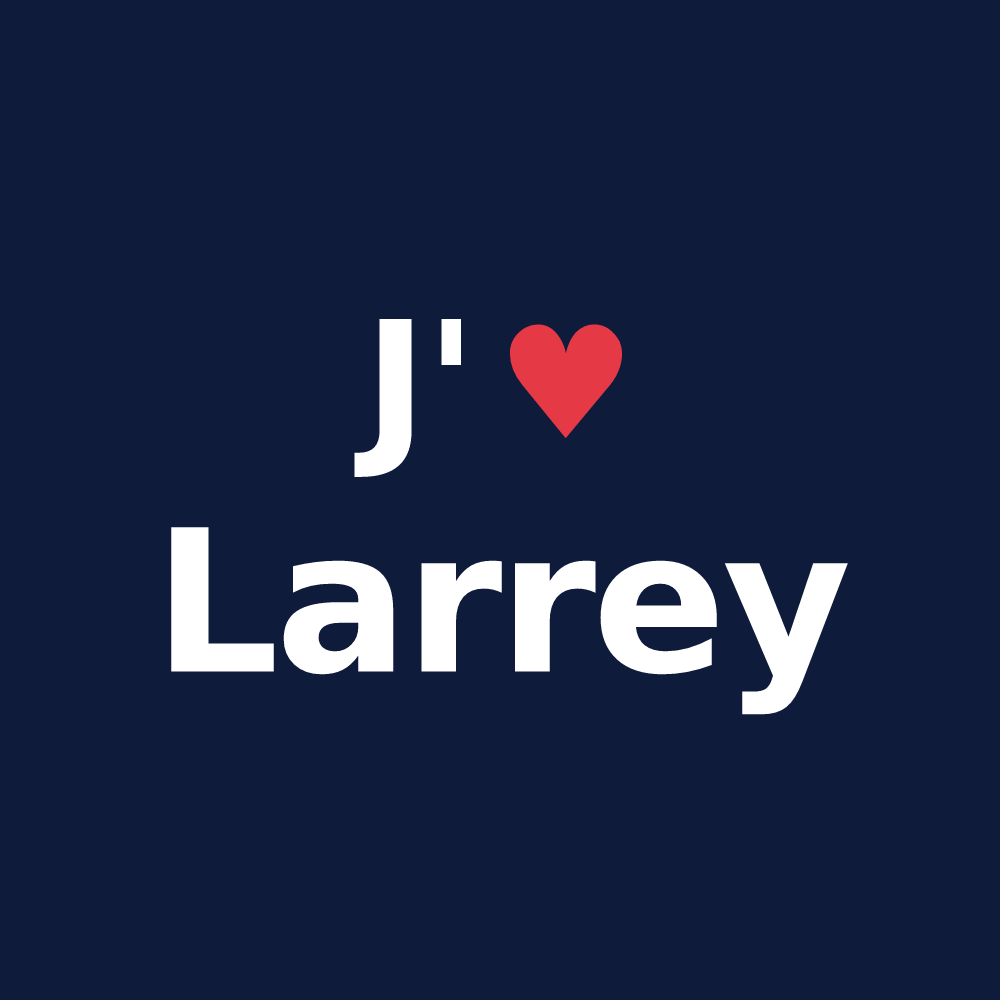 T-shirt personnalisé Larrey — design J'aime Larrey
