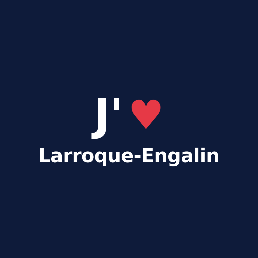 T-shirt personnalisé Larroque-Engalin — design J'aime Larroque-Engalin
