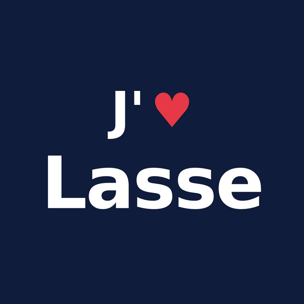 T-shirt personnalisé Lasse — design J'aime Lasse