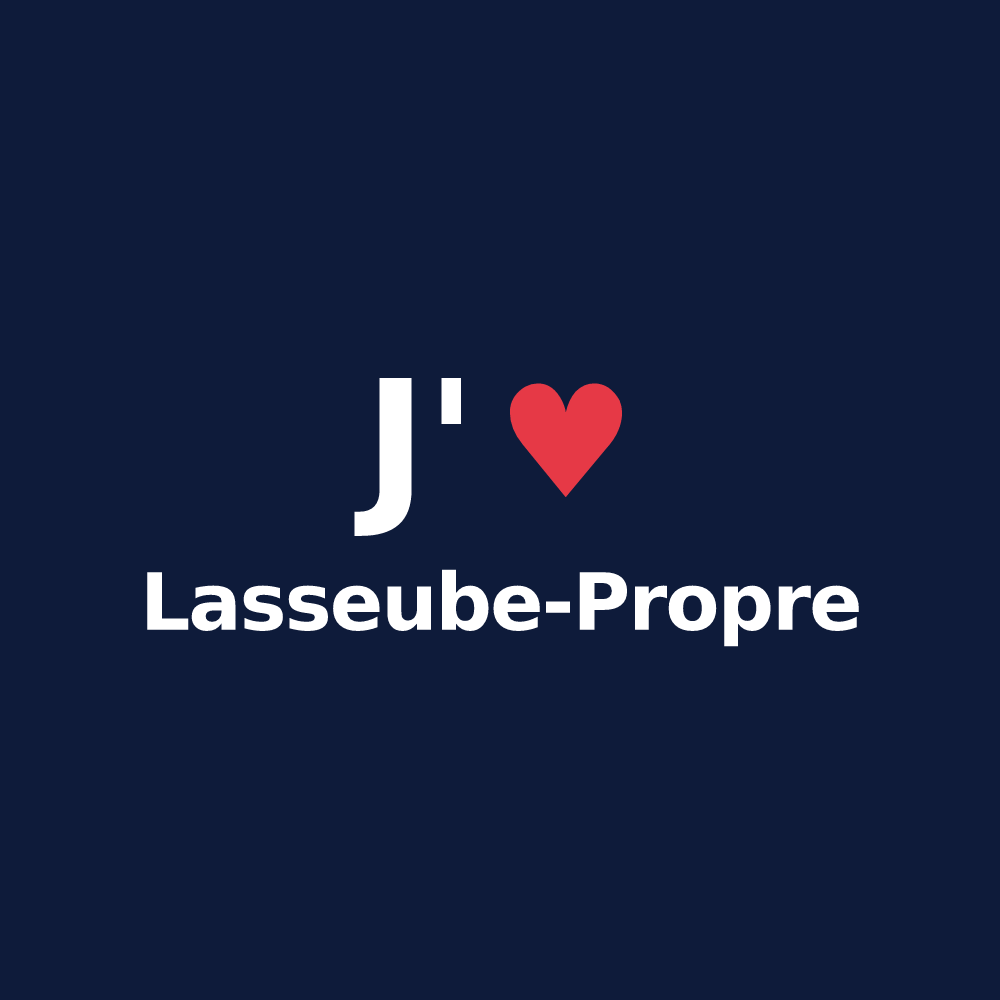 T-shirt personnalisé Lasseube-Propre — design J'aime Lasseube-Propre