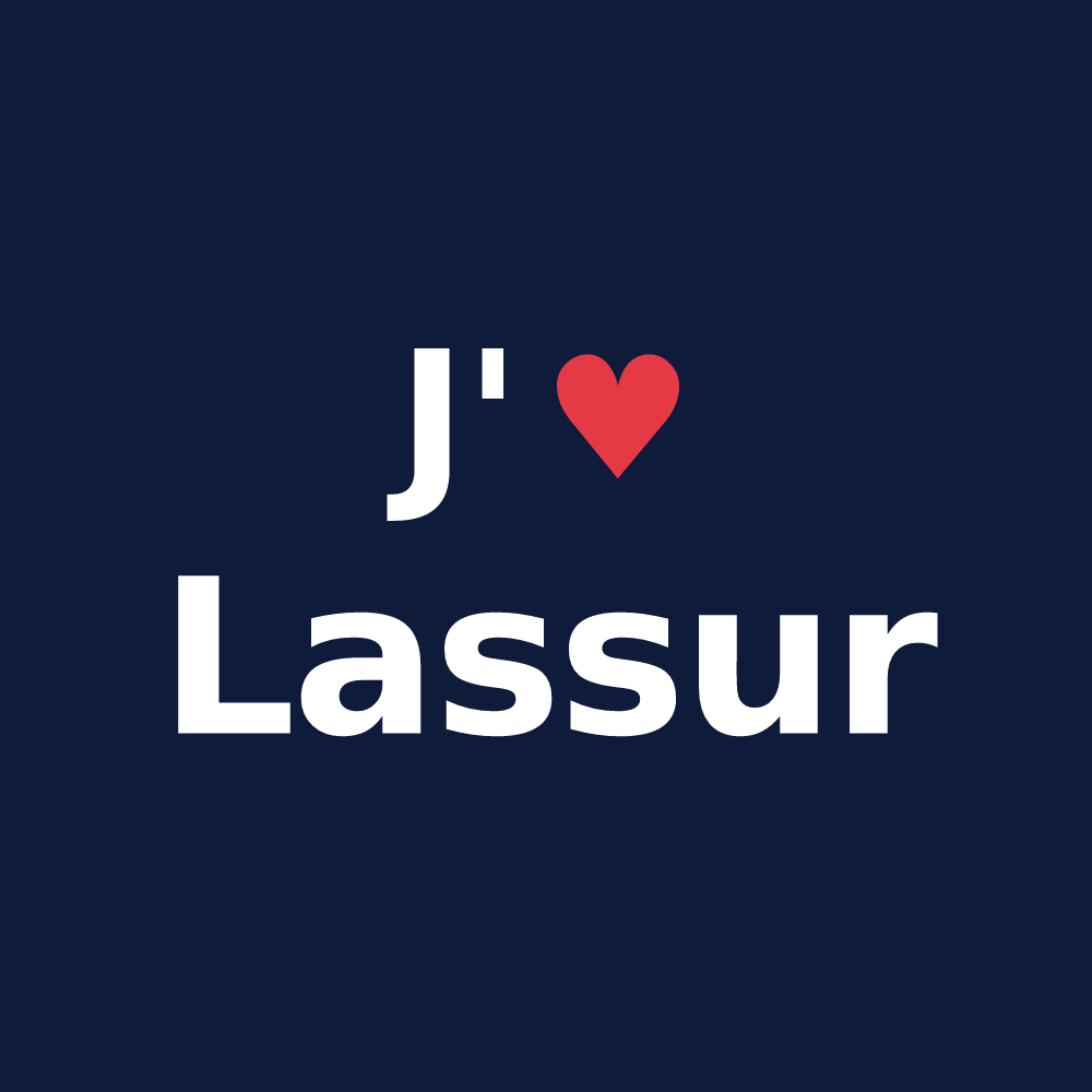 T-shirt personnalisé Lassur — design J'aime Lassur