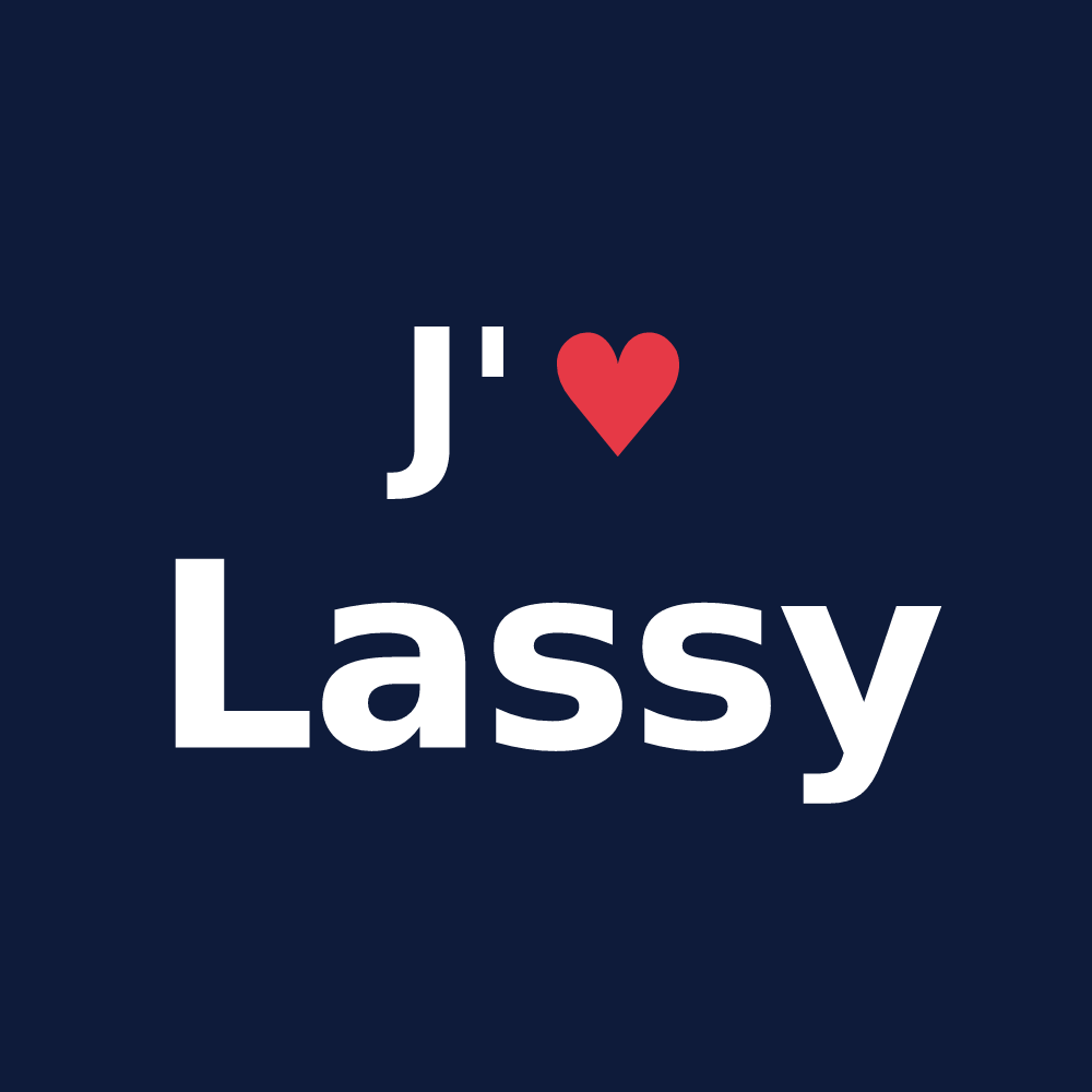 T-shirt personnalisé Lassy — design J'aime Lassy