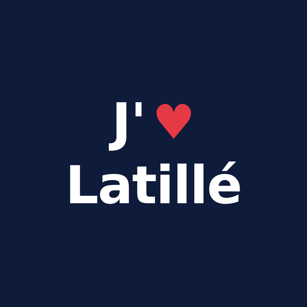T-shirt personnalisé Latillé — design J'aime Latillé