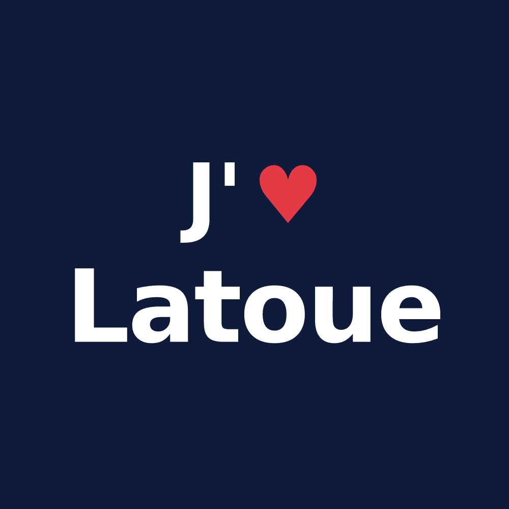 T-shirt personnalisé Latoue — design J'aime Latoue