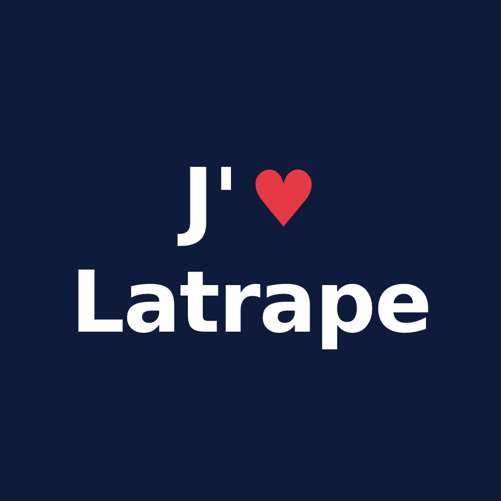 T-shirt personnalisé Latrape — design J'aime Latrape