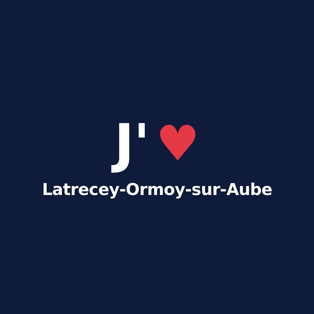 T-shirt personnalisé Latrecey-Ormoy-sur-Aube — design J'aime Latrecey-Ormoy-sur-Aube