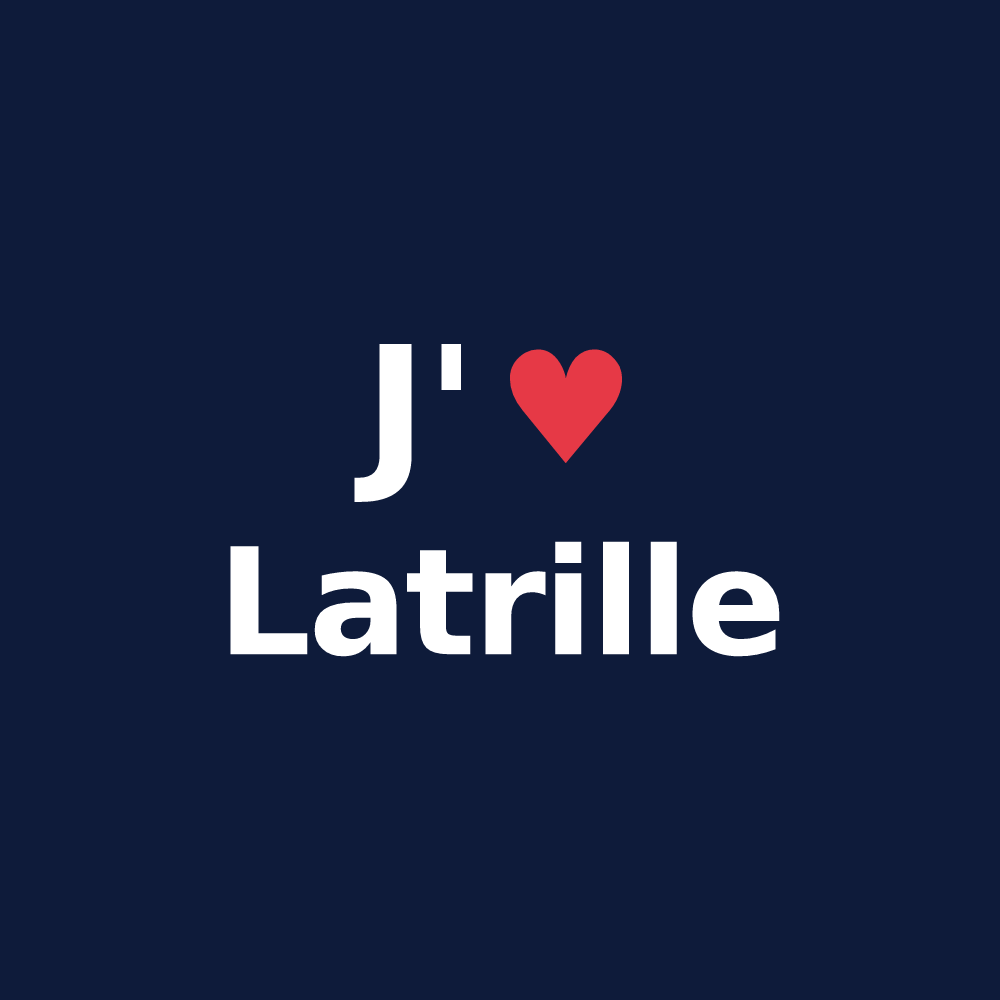 T-shirt personnalisé Latrille — design J'aime Latrille
