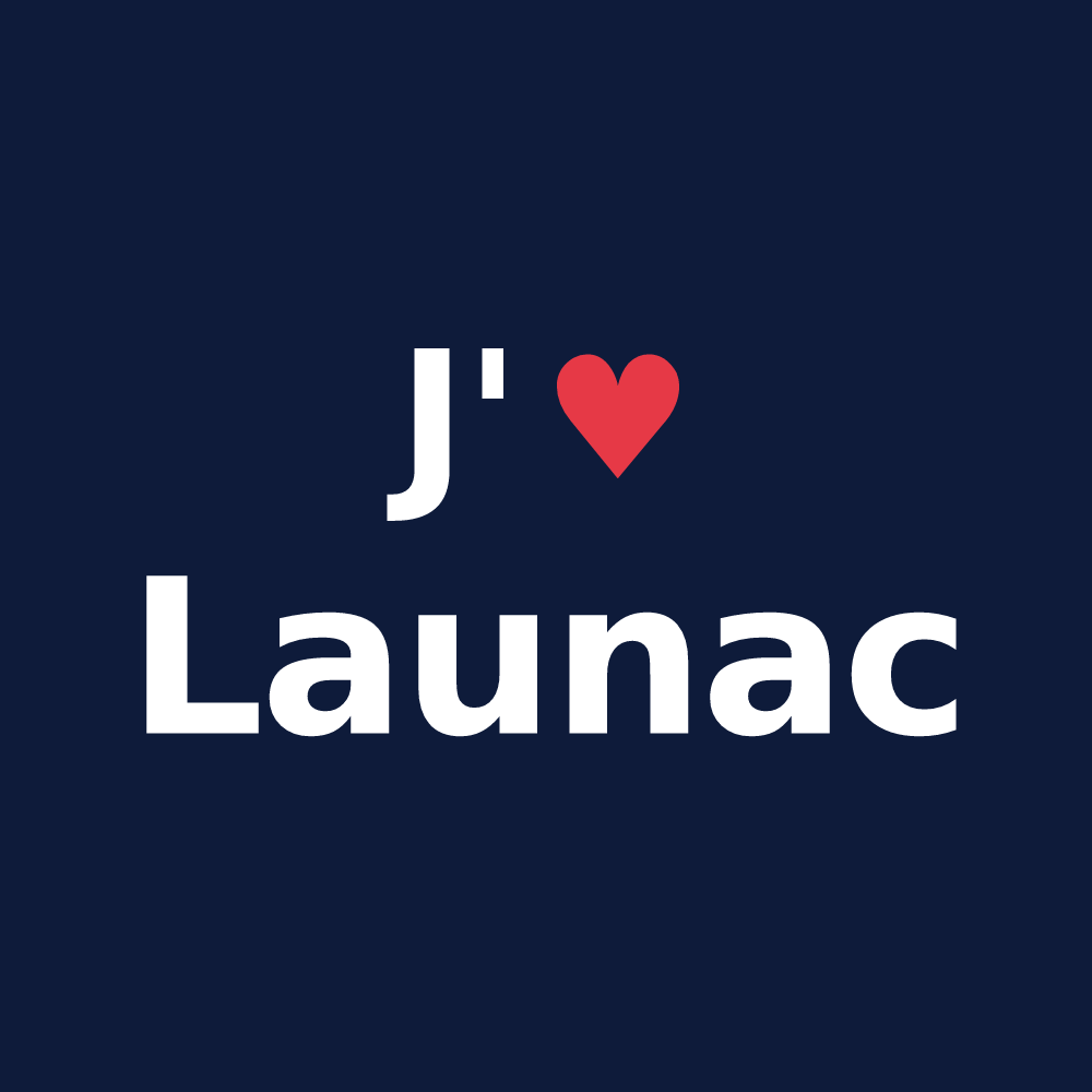 T-shirt personnalisé Launac — design J'aime Launac