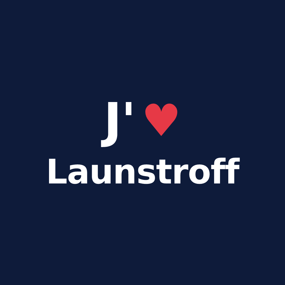 T-shirt personnalisé Launstroff — design J'aime Launstroff