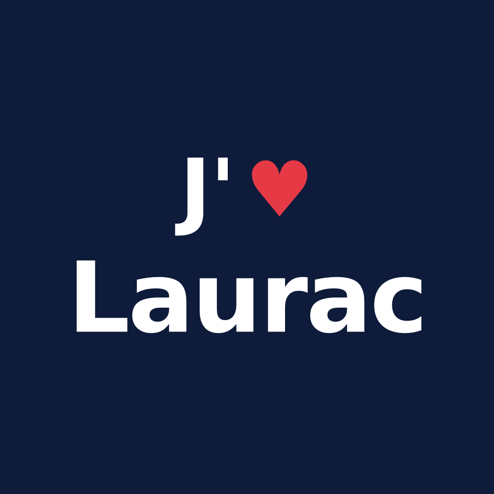 T-shirt personnalisé Laurac — design J'aime Laurac