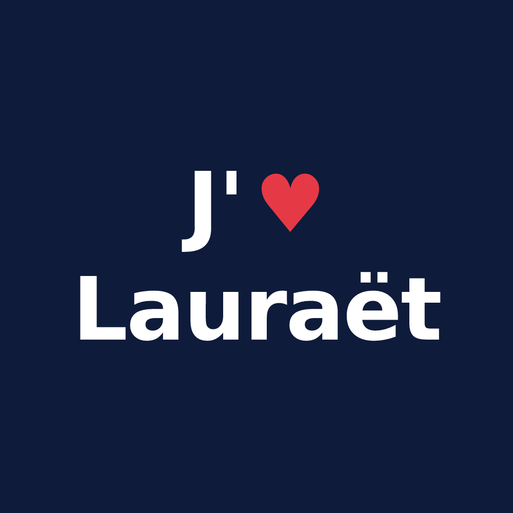 T-shirt personnalisé Lauraët — design J'aime Lauraët