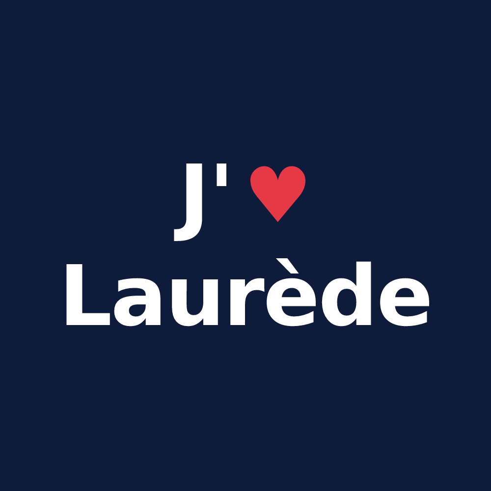 T-shirt personnalisé Laurède — design J'aime Laurède