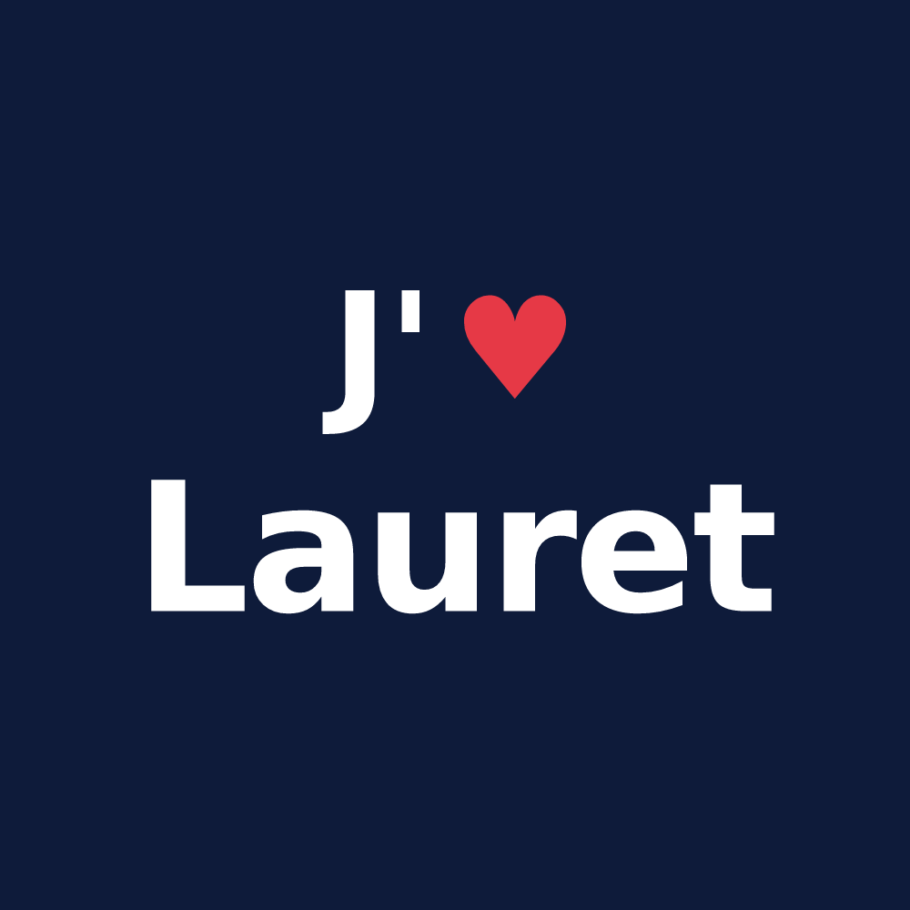 T-shirt personnalisé Lauret — design J'aime Lauret
