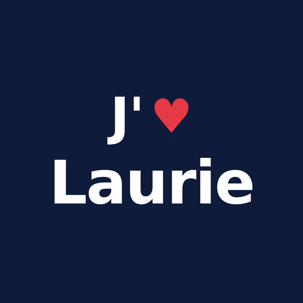 T-shirt personnalisé Laurie — design J'aime Laurie