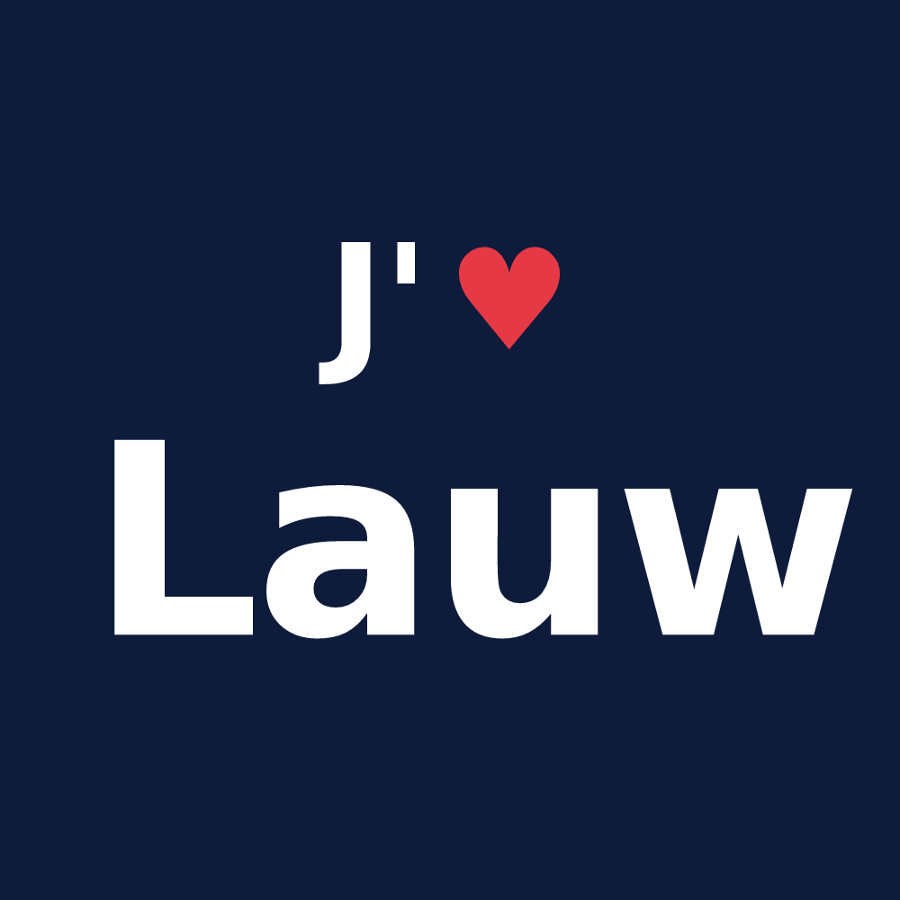 T-shirt personnalisé Lauw — design J'aime Lauw