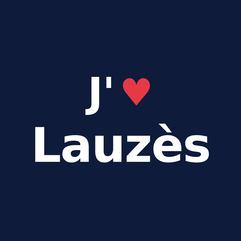 T-shirt personnalisé Lauzès — design J'aime Lauzès