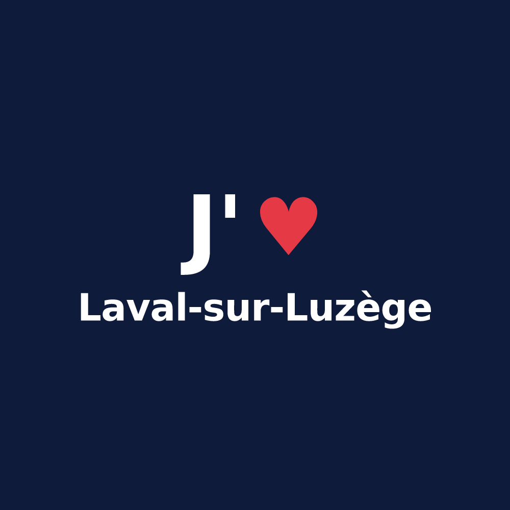 T-shirt personnalisé Laval-sur-Luzège — design J'aime Laval-sur-Luzège