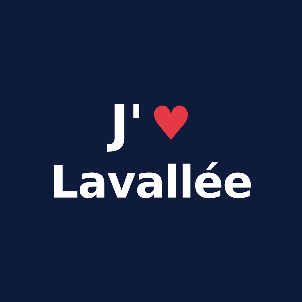T-shirt personnalisé Lavallée — design J'aime Lavallée