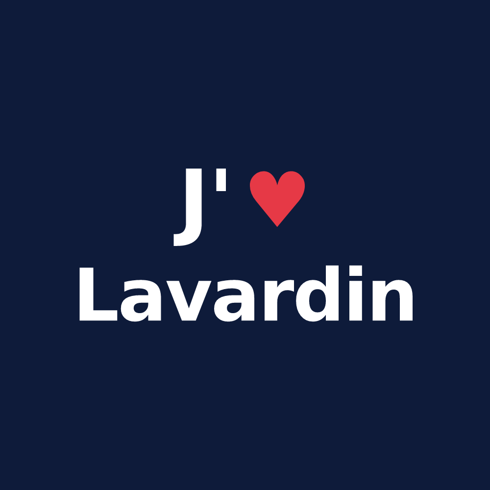 T-shirt personnalisé Lavardin — design J'aime Lavardin
