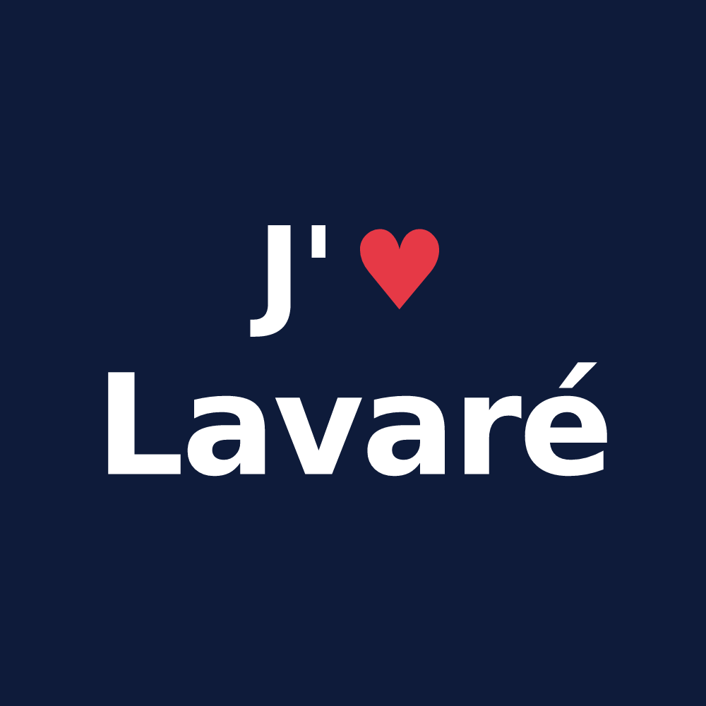 T-shirt personnalisé Lavaré — design J'aime Lavaré