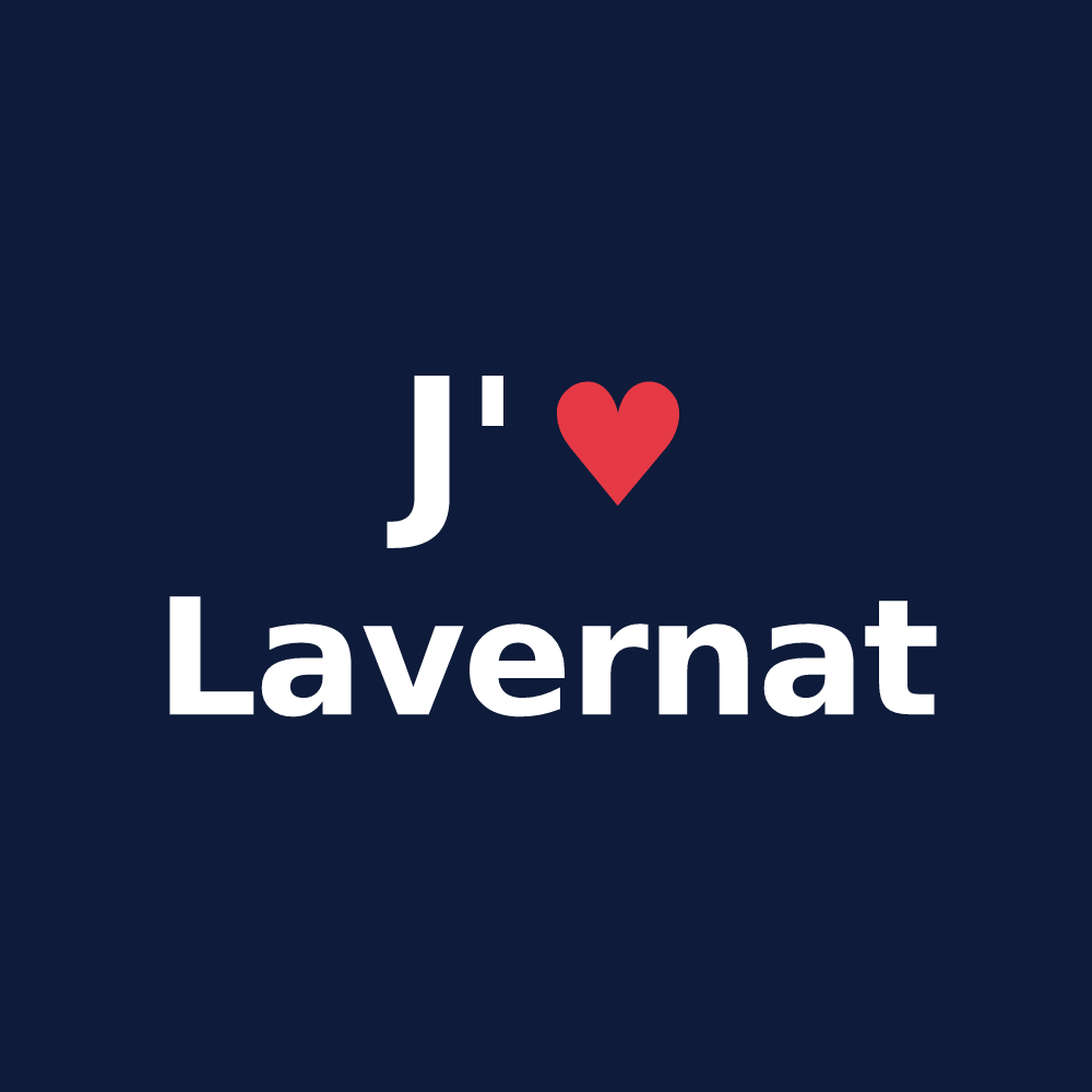 T-shirt personnalisé Lavernat — design J'aime Lavernat
