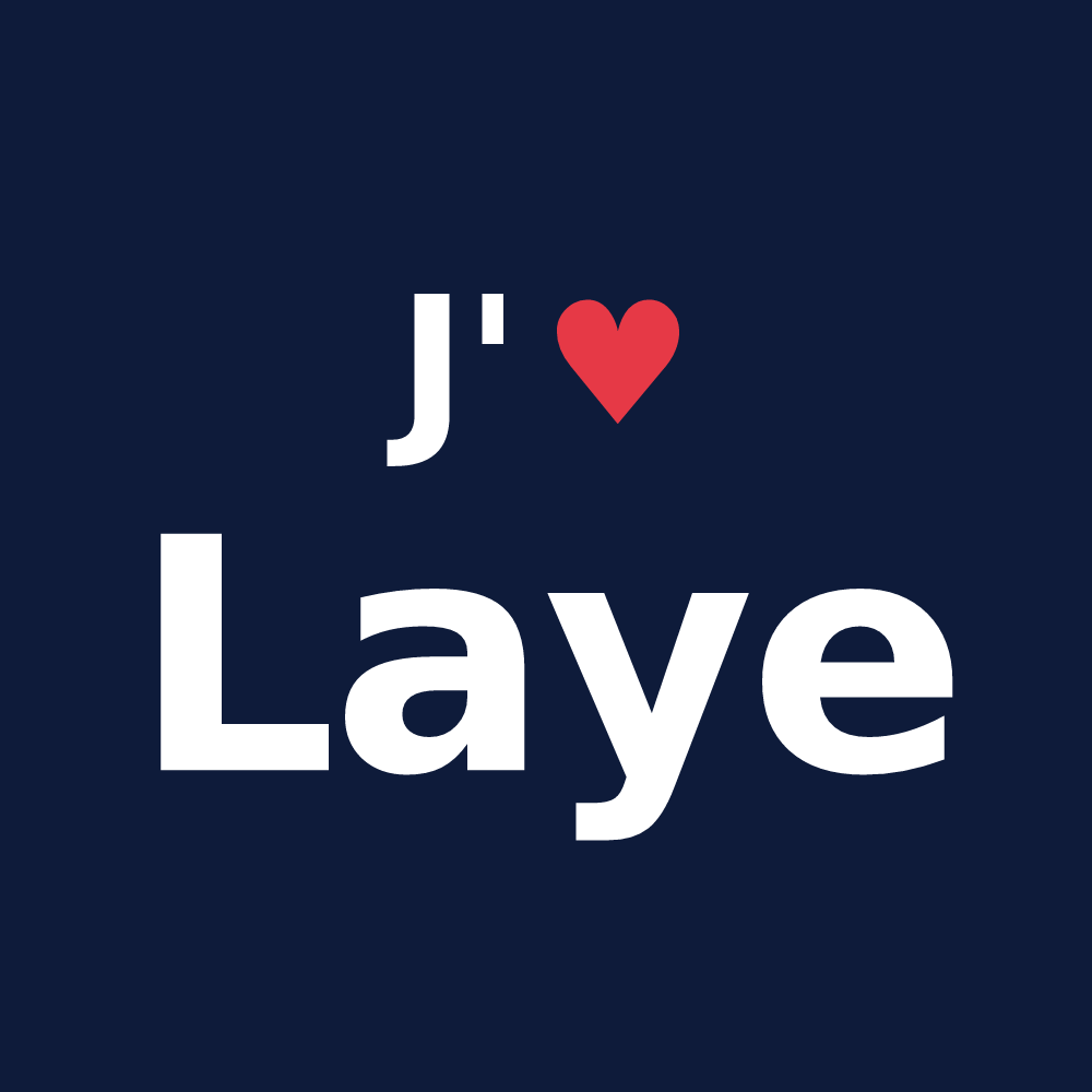 T-shirt personnalisé Laye — design J'aime Laye