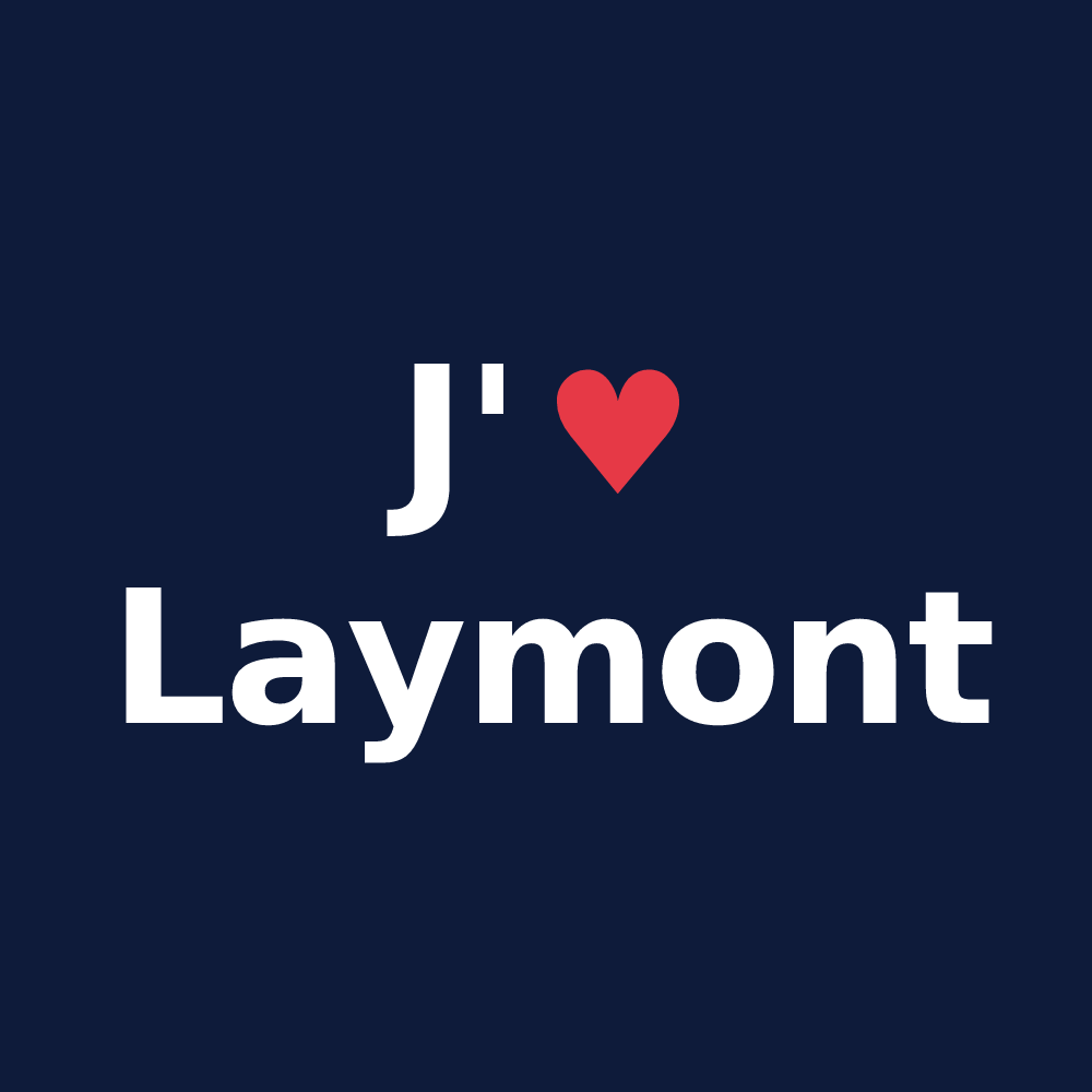 T-shirt personnalisé Laymont — design J'aime Laymont