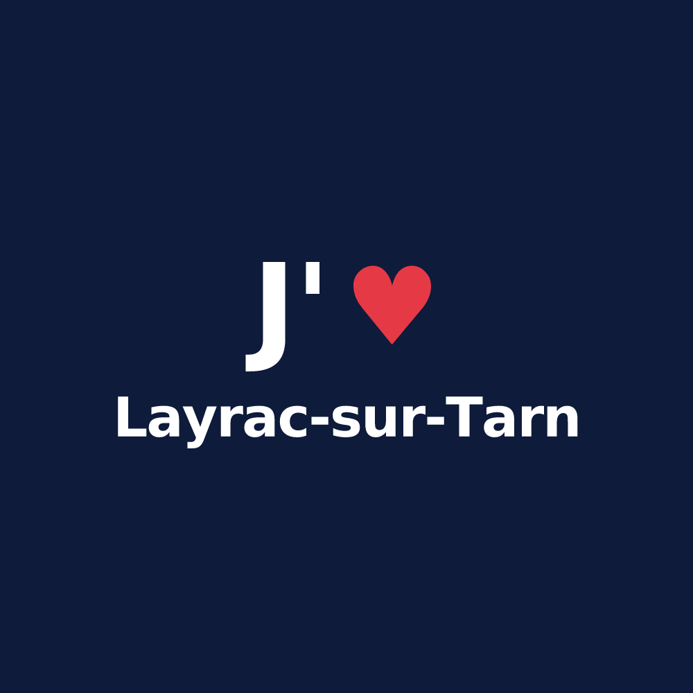 T-shirt personnalisé Layrac-sur-Tarn — design J'aime Layrac-sur-Tarn