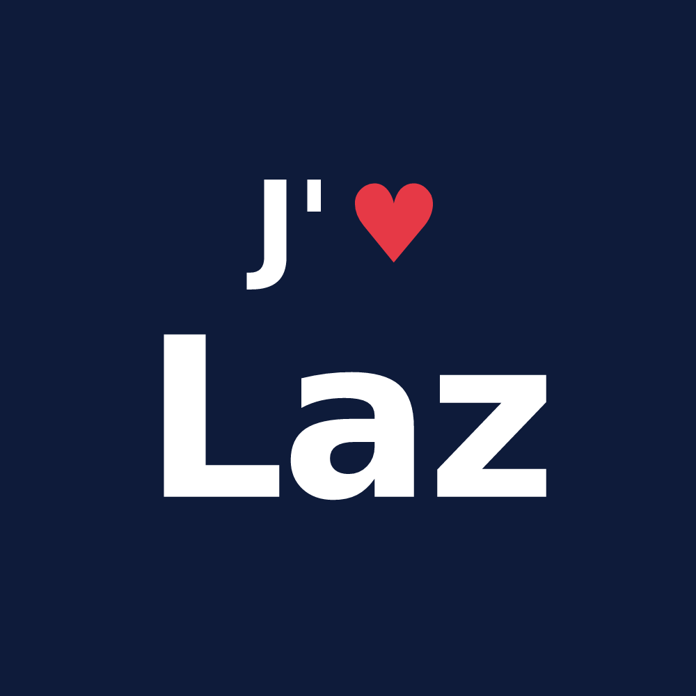T-shirt personnalisé Laz — design J'aime Laz