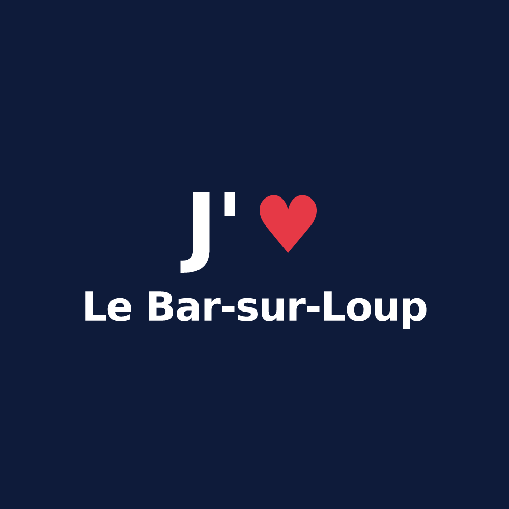 T-shirt personnalisé Le Bar-sur-Loup — design J'aime Le Bar-sur-Loup