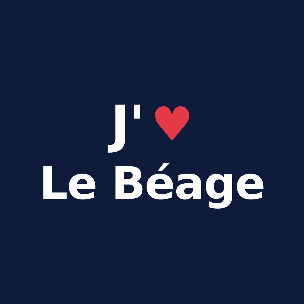T-shirt personnalisé Le Béage — design J'aime Le Béage
