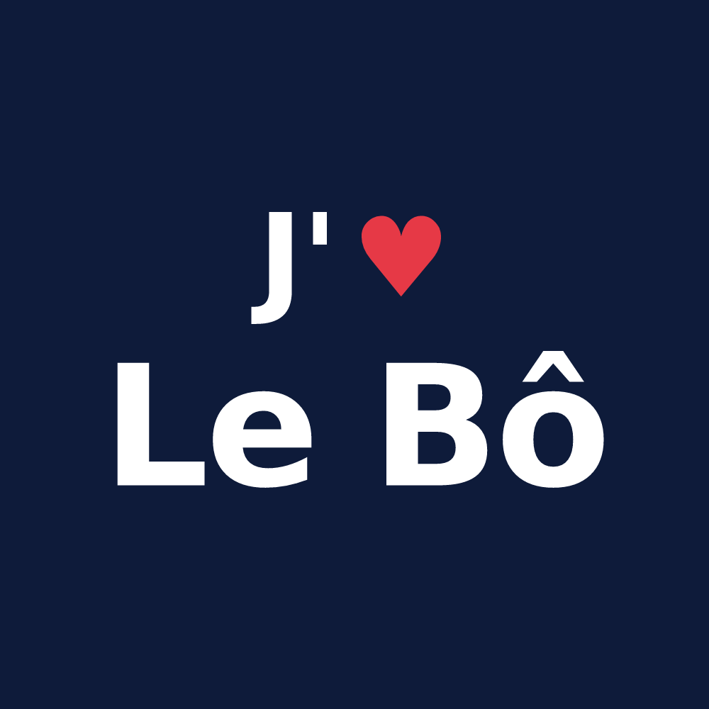 T-shirt personnalisé Le Bô — design J'aime Le Bô