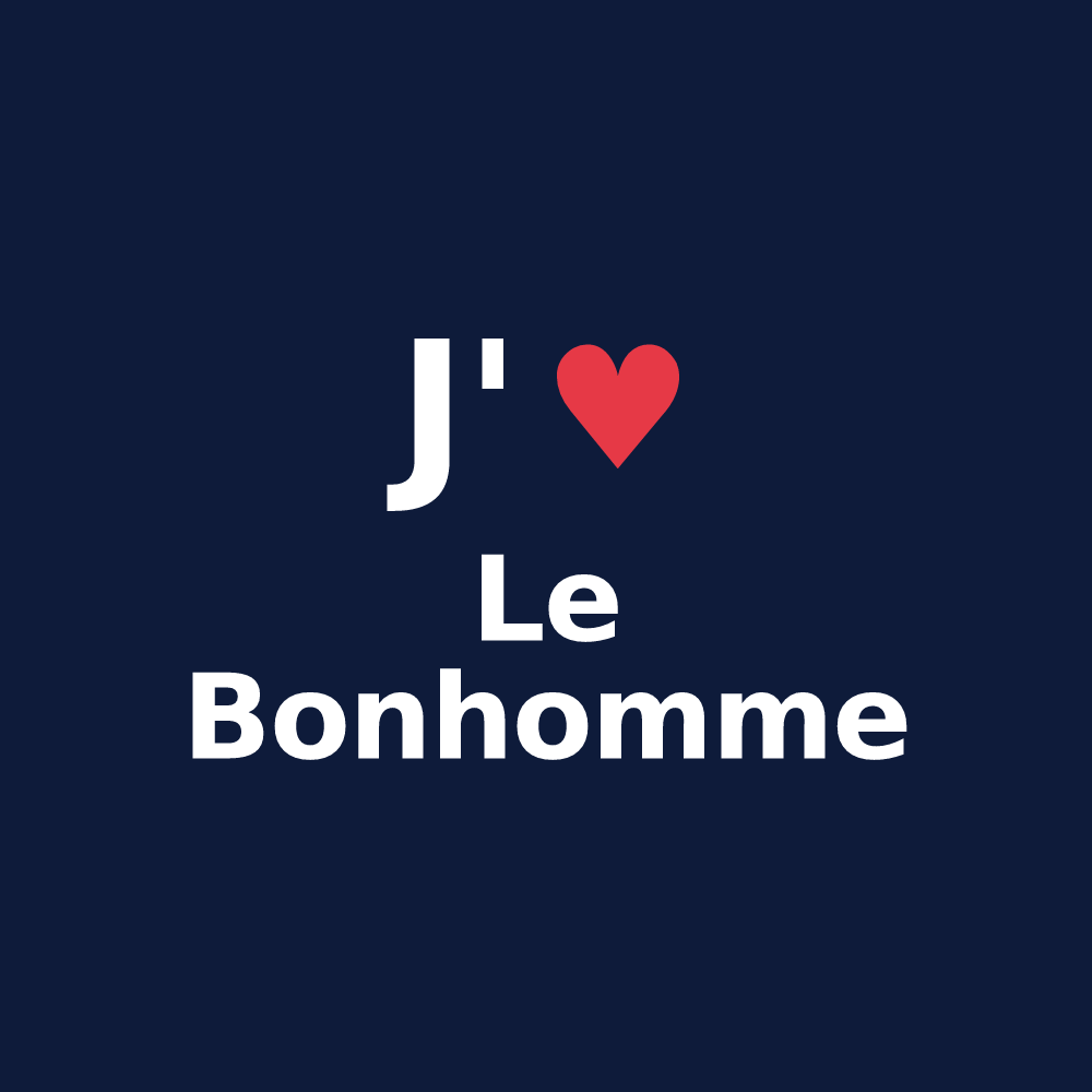 T-shirt personnalisé Le Bonhomme — design J'aime Le Bonhomme