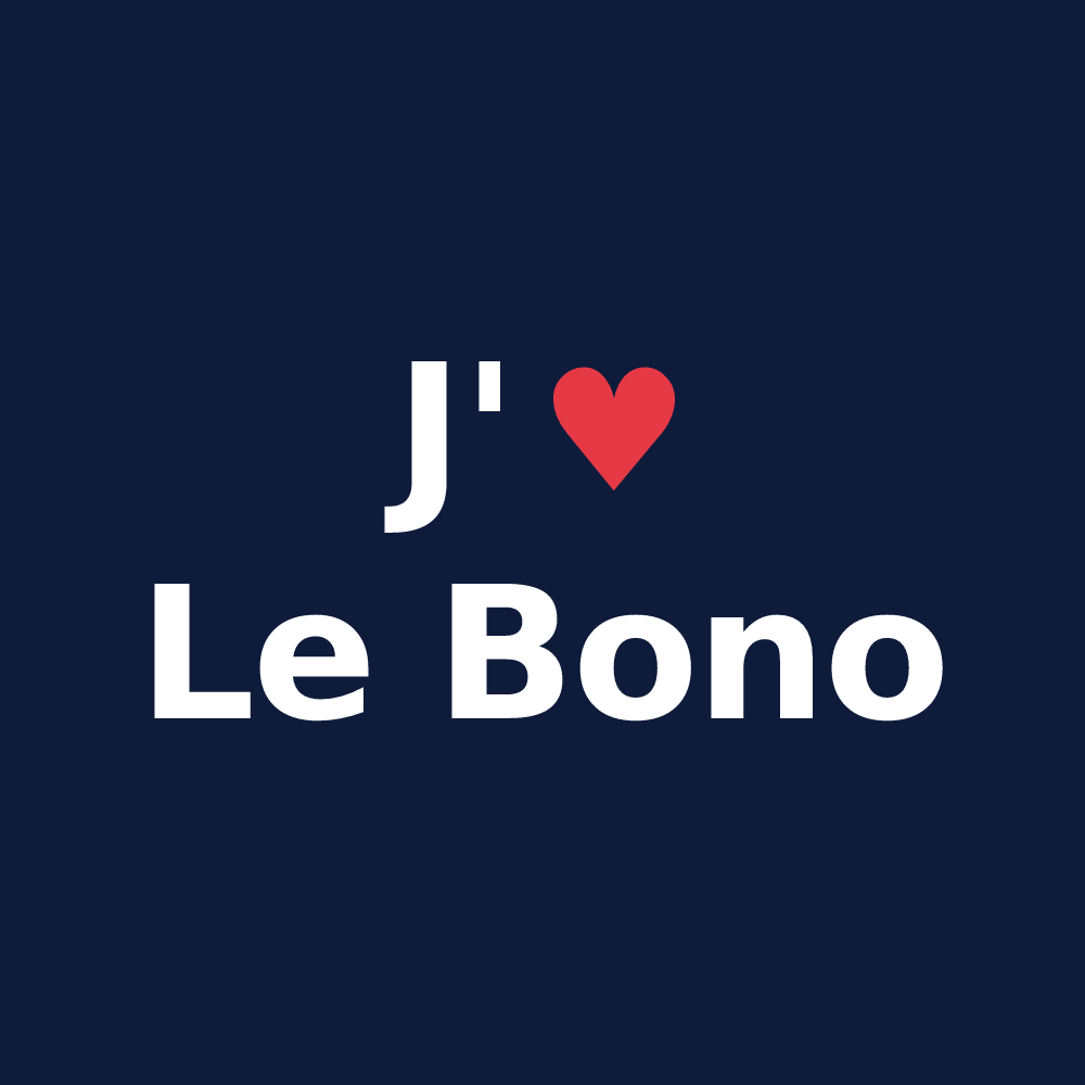 T-shirt personnalisé Le Bono — design J'aime Le Bono