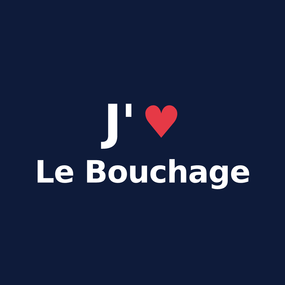 T-shirt personnalisé Le Bouchage — design J'aime Le Bouchage