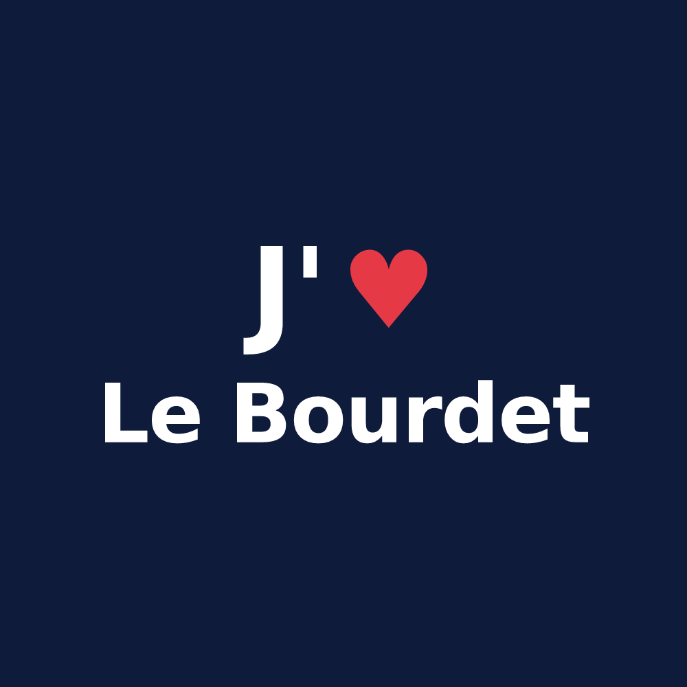 T-shirt personnalisé Le Bourdet — design J'aime Le Bourdet