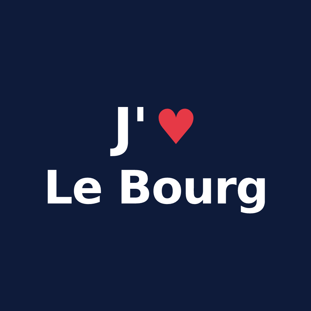 T-shirt personnalisé Le Bourg — design J'aime Le Bourg