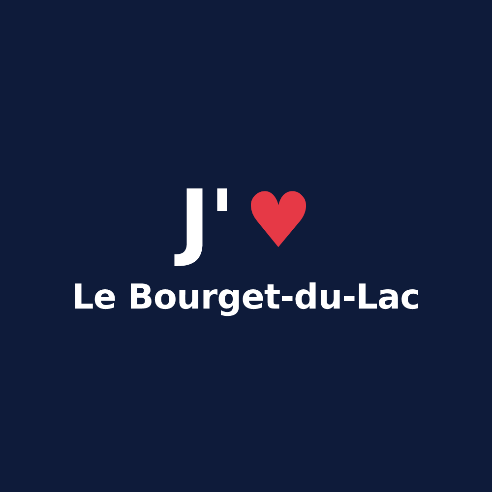T-shirt personnalisé Le Bourget-du-Lac — design J'aime Le Bourget-du-Lac
