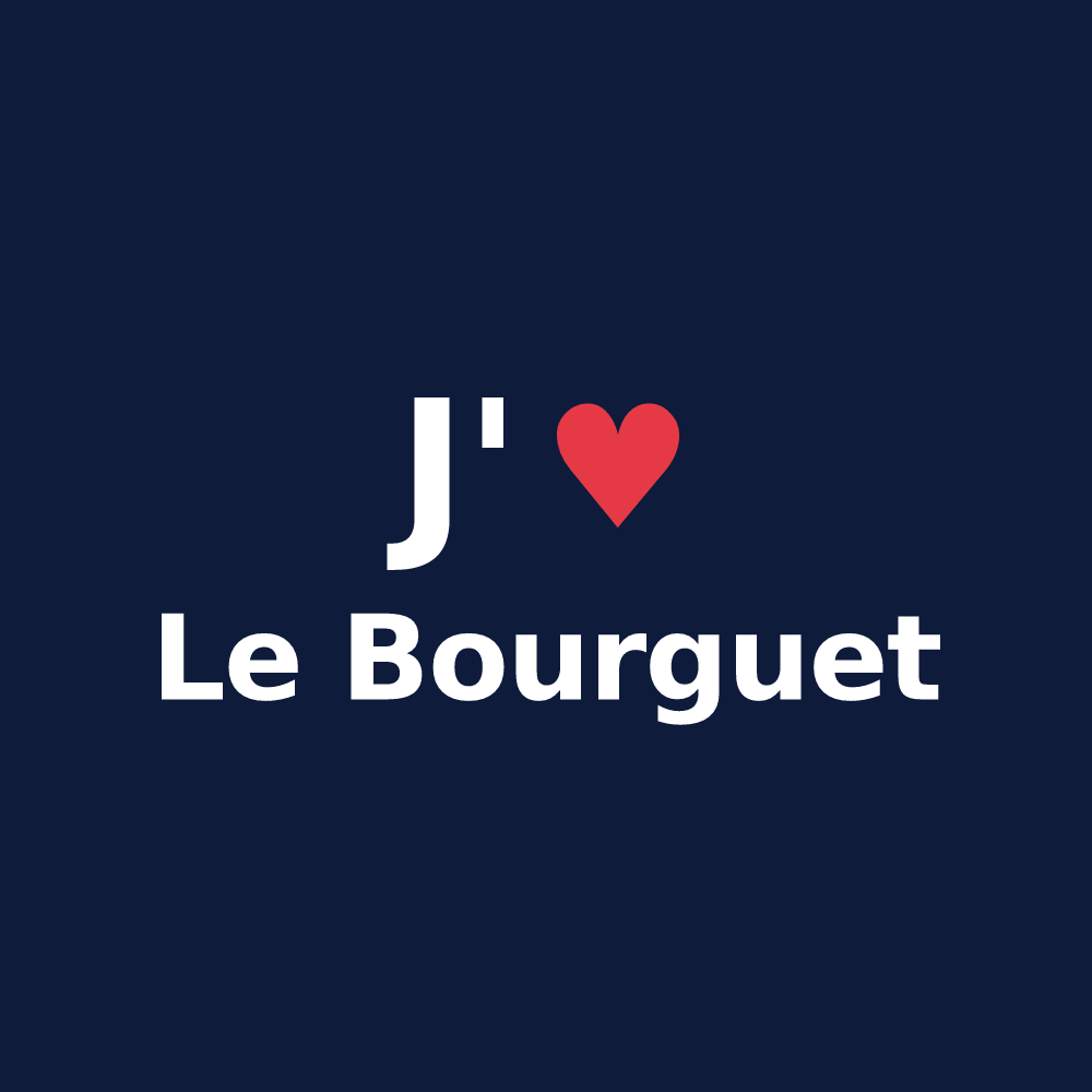 T-shirt personnalisé Le Bourguet — design J'aime Le Bourguet