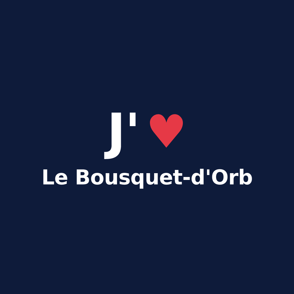 T-shirt personnalisé Le Bousquet-d'Orb — design J'aime Le Bousquet-d'Orb