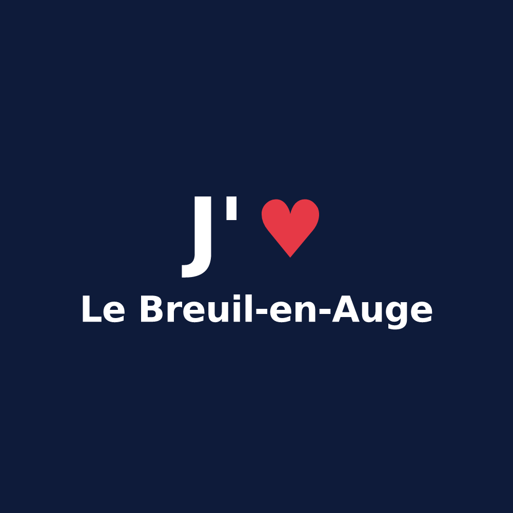 T-shirt personnalisé Le Breuil-en-Auge — design « J'aime Le Breuil-en-Auge » imprimé sur le t-shirt