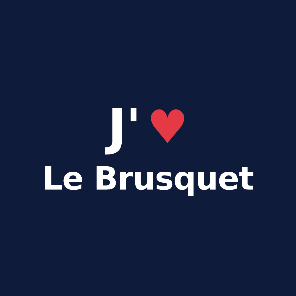 T-shirt personnalisé Le Brusquet — design « J'aime Le Brusquet » imprimé sur le t-shirt