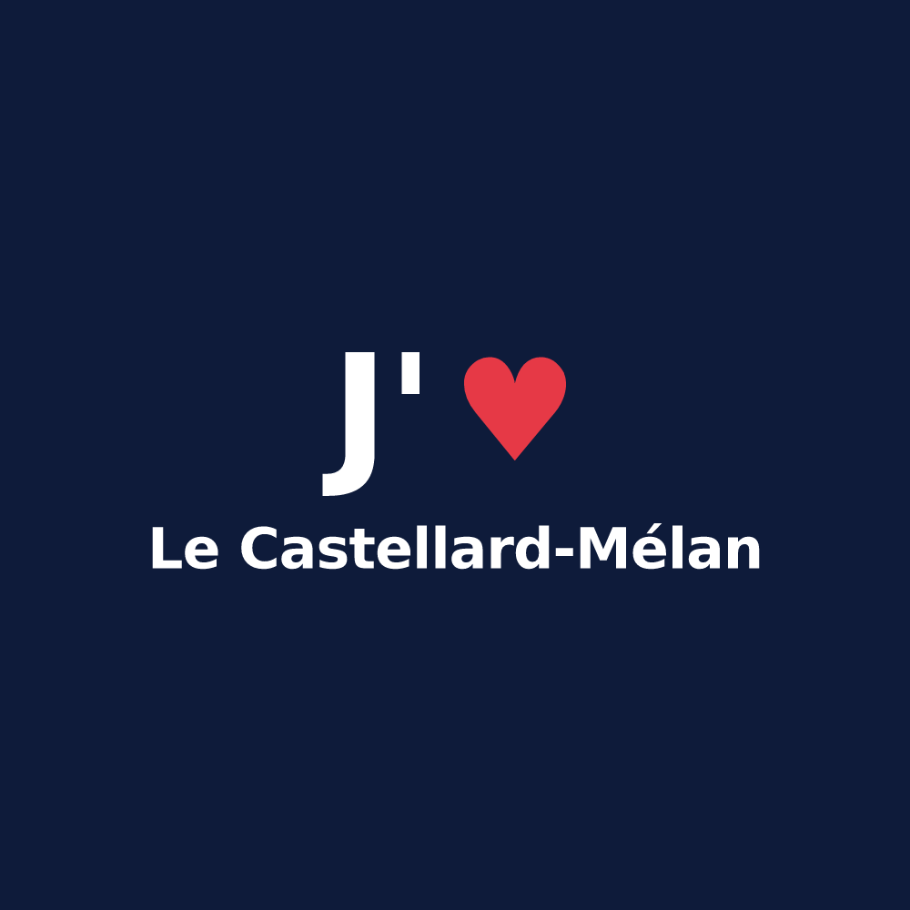 T-shirt personnalisé Le Castellard-Mélan — design J'aime Le Castellard-Mélan