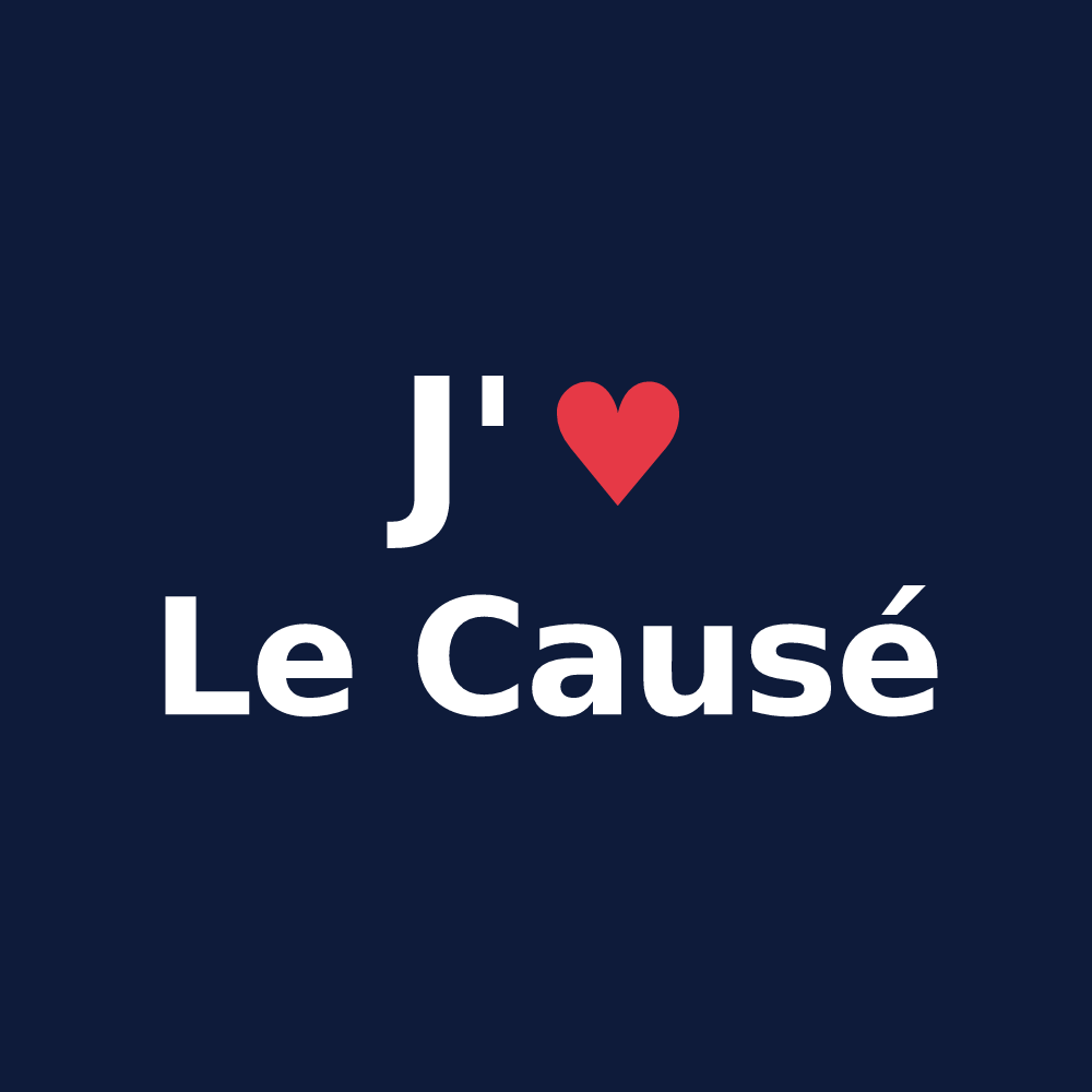 T-shirt personnalisé Le Causé — design J'aime Le Causé