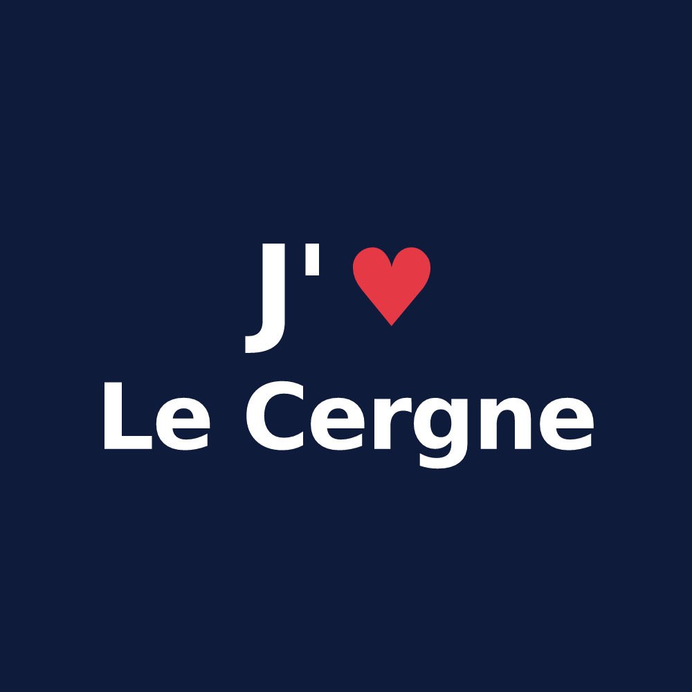 T-shirt personnalisé Le Cergne — design J'aime Le Cergne
